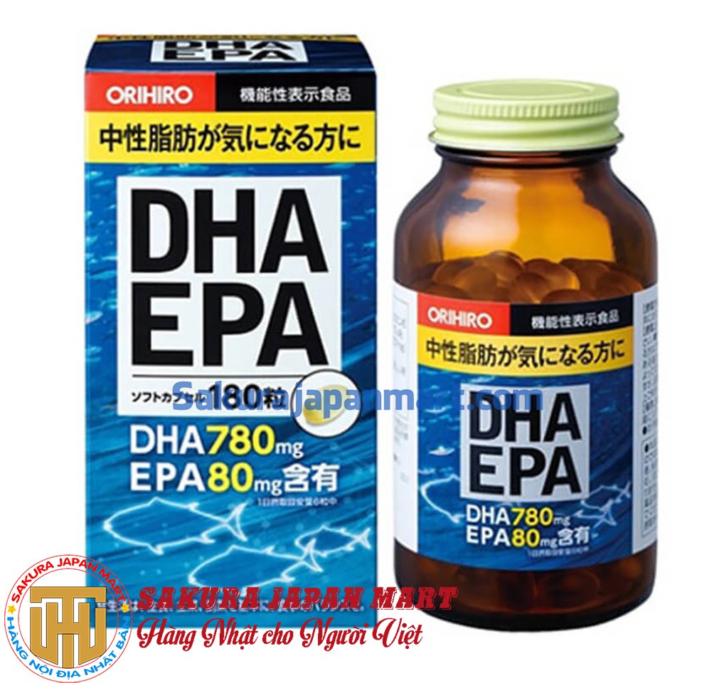 Viên uống bổ não Orihiro DHA EPA Nhật Bản 180 viên
